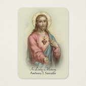 Catholic Funeral Memorial Prayer Holy Card (Devant)