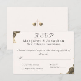 Catholic Grace Wedding RSVP Kaartje