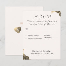 Catholic Grace Wedding RSVP Kaartje