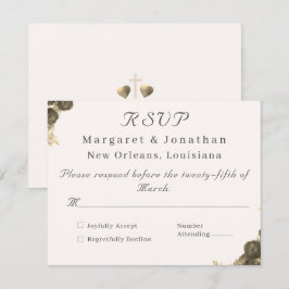 Catholic Grace Wedding RSVP Kaartje