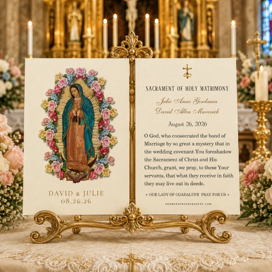 Catholic Guadalupe Roses Prière de Mariage