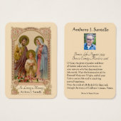 Catholic Holy Family Funeral  Prayer Holy Card (Devant & derrière)