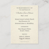 Catholic Marian Baptism Remembrance  Informatiekaartje (Achterkant)