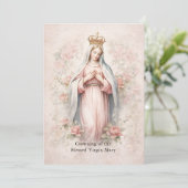 Catholic May Crowning Invitation Blessed Mary (Debout devant)