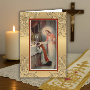 Catholic Priest Anniversary Ordination Crucifix Kaart