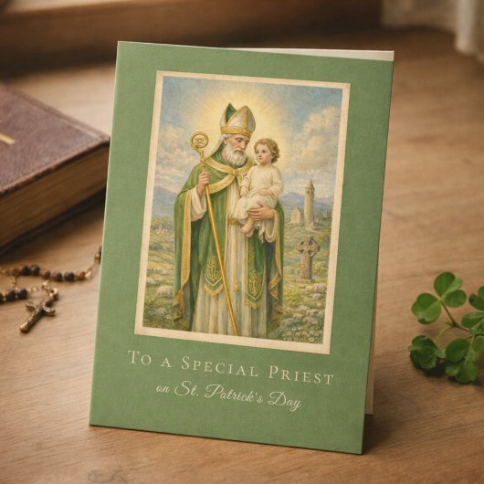 Catholic Priest St. Patrick's Day Jesus  Kaart