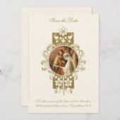 Catholic Sacred Heart Save the Date Wedding (Voorkant / Achterkant)