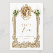 Catholic Saint Wedding Table Number Kaart (Achterkant)
