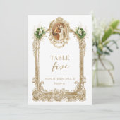 Catholic Saint Wedding Table Number Kaart (Staand voorkant)