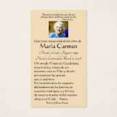 Catholic Spanish Jesu Funeral Memorial Holy Card - (Dos)