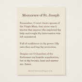 Catholic St. Joseph Memorare Prayer Holy Cards (Dos)