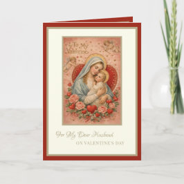 Catholic Valentines Day Husband Mary Jesus Feestdagen Kaart
