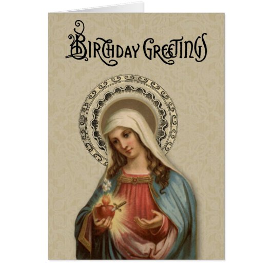 Catholic Vierge Marie Religieuse Vintage (Devant)
