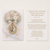 Catholic Wedding Prayer Card Betrothal  (Devant & derrière)