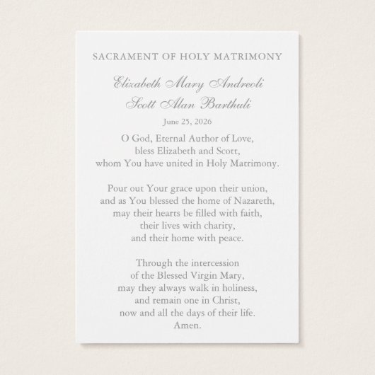 Catholic Wedding Prayer Marian Auspice (Dos)