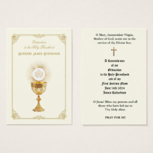 CATHOLIEKE PRIEST ORDINATION HOLY KAARTEN VISITEKAARTJE