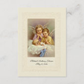 Catholique Baby Boy Baptismal Souvenir Carte Saint (Devant)