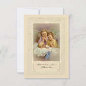 Catholique Baby Boy Baptismal Souvenir Carte Saint (Devant)