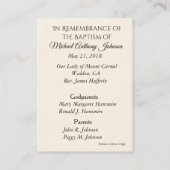 Catholique Baby Boy Baptismal Souvenir Carte Saint (Dos)