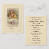 Catholique Baby Girl Baptismal Remembrasser Carte  (Devant / Derrière)