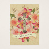 Catholique Crucifix Jesus Prière funéraire Carte S (Devant)