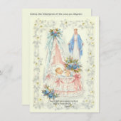 Catholique Faire-part de grossesse garçon ou fille (Devant / Derrière)