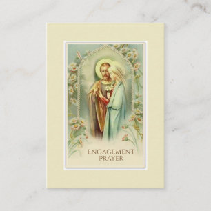 Catholique Fiançailles de prière de prière Carte S