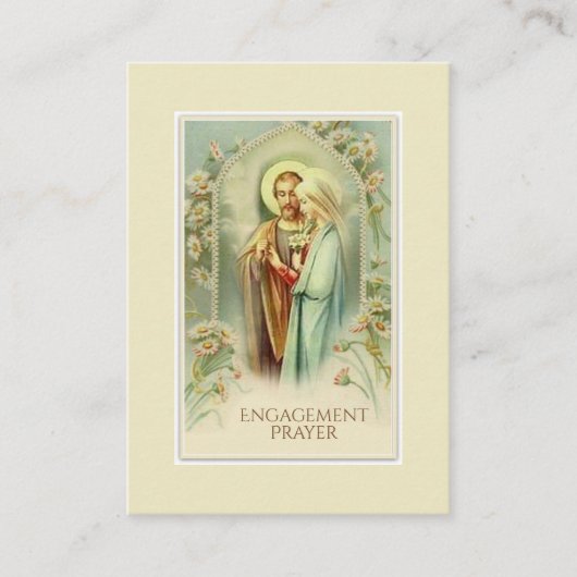Catholique Fiançailles de prière de prière Carte S (Devant)