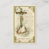 Catholique Funéraire Crucifix Carte Sainte (Devant)