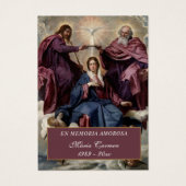 Catholique funéraire prière espagnole Carte Sainte (Devant)
