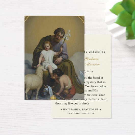 Catholique Jean Baptiste Mariage Carte Sainte (Bureau)
