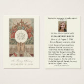 Catholique Jésus Eucharistie Ange carte de prière  (Devant & derrière)