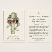 Catholique Jésus-Marie Joseph Carte de Faveur Mari (Devant & derrière)