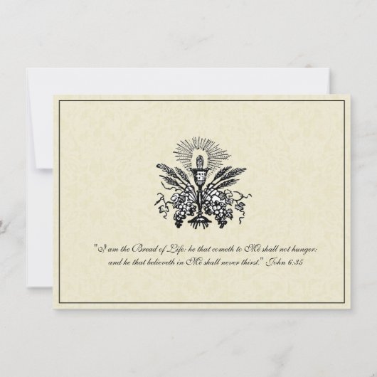 Catholique Jésus Première communion Invitations (Dos)