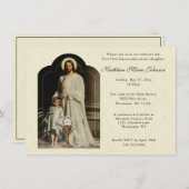 Catholique Jésus Première communion Invitations (Devant / Derrière)
