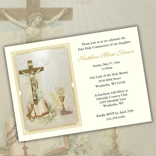 Catholique Jésus Première communion Invitations