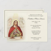 Catholique Jésus Première communion Invitations (Devant / Derrière)