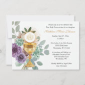 Catholique Jésus Première communion Invitations fl (Devant)