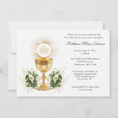 Catholique Jésus Première communion Invitations fl (Devant)