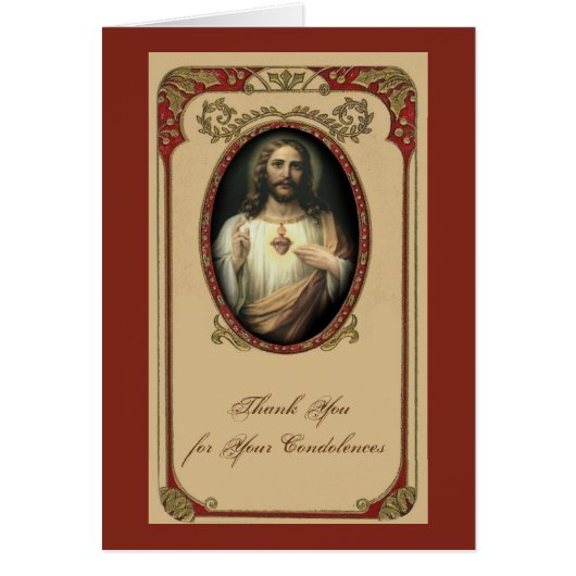 Catholique Jésus Sympathie Carte Sainte Merci (Devant)