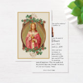 Catholique Jésus Vintage Floral carte de prière (Bureau)