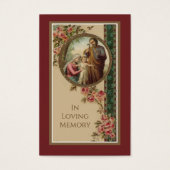 Catholique Marie - Prière commémorative Carte Sain (Devant)