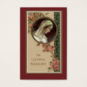 Catholique Marie - Prière commémorative Carte Sain (Devant)