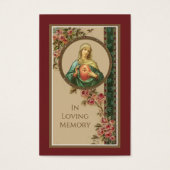 Catholique Marie - Prière commémorative Carte Sain (Devant)