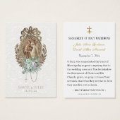 Catholique Mary Joseph Floral Mariage Cartes de pr (Devant & derrière)