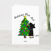 Catholique Nun Art Cartes et Cadeaux de Noël (Dos)