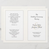 Catholique Patiné Mariage Programme de Cérémonie E (Devant / Derrière)