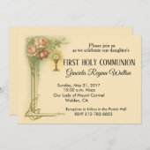 Catholique Première Sainte Communion Invitations C (Devant / Derrière)