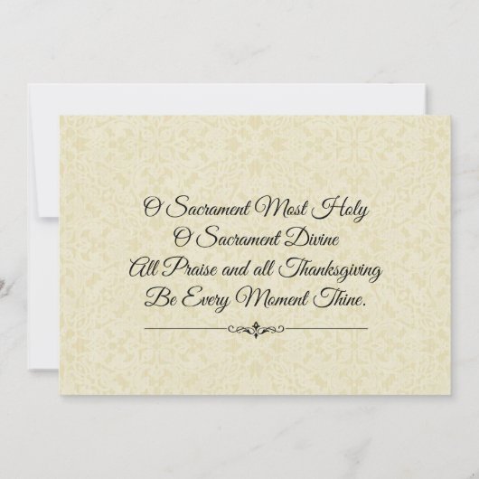 Catholique Première Sainte Communion Invitations C (Dos)