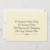 Catholique Première Sainte Communion Invitations C (Dos)